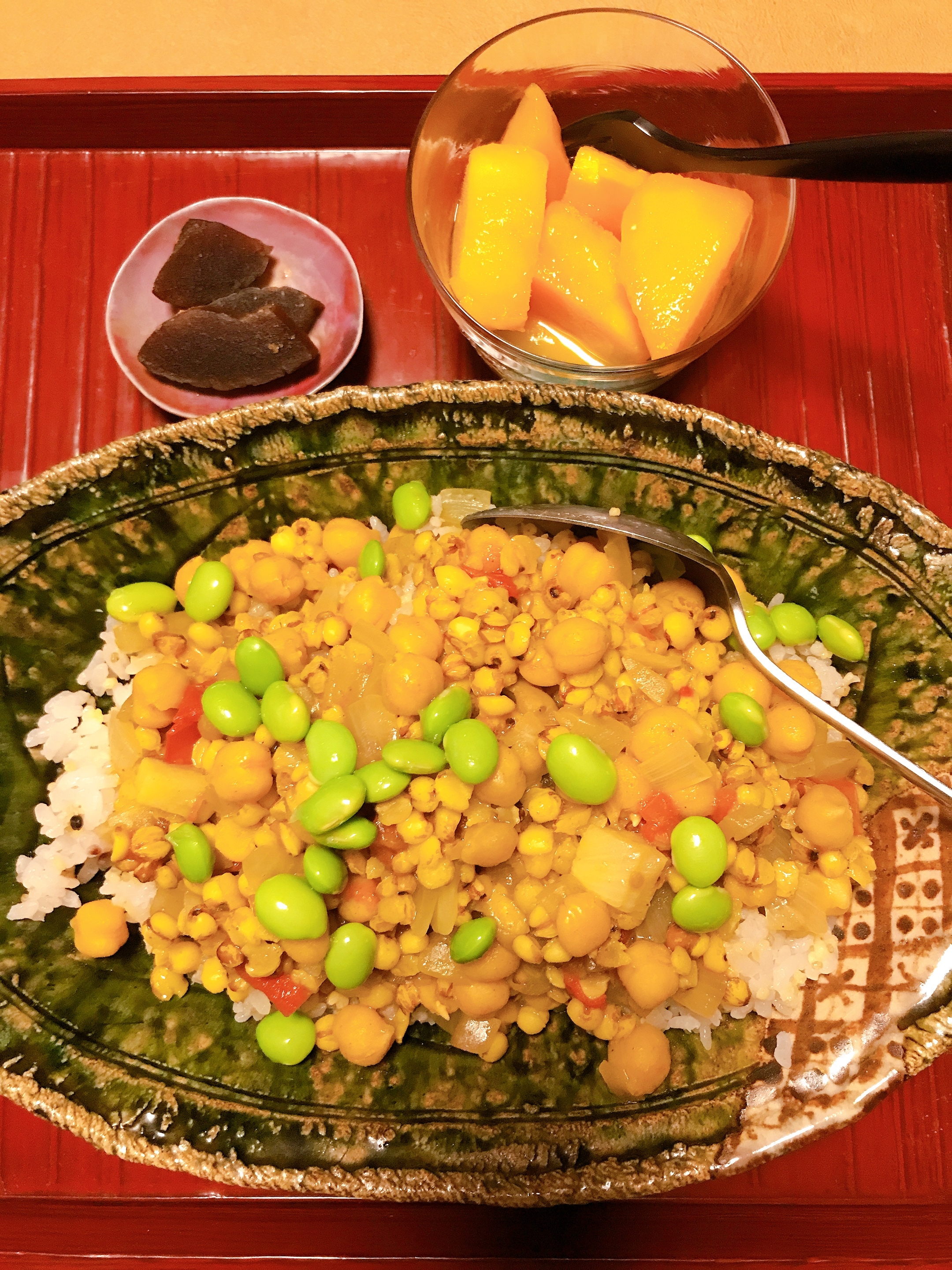 はと麦とひよこ豆のカレー